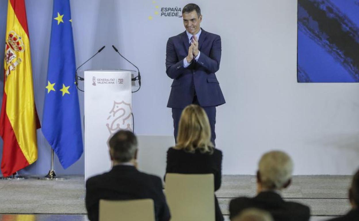 El presidente del Gobierno, Pedro Sánchez, esta semana en la presentación del Plan de Recuperación de la economía española.