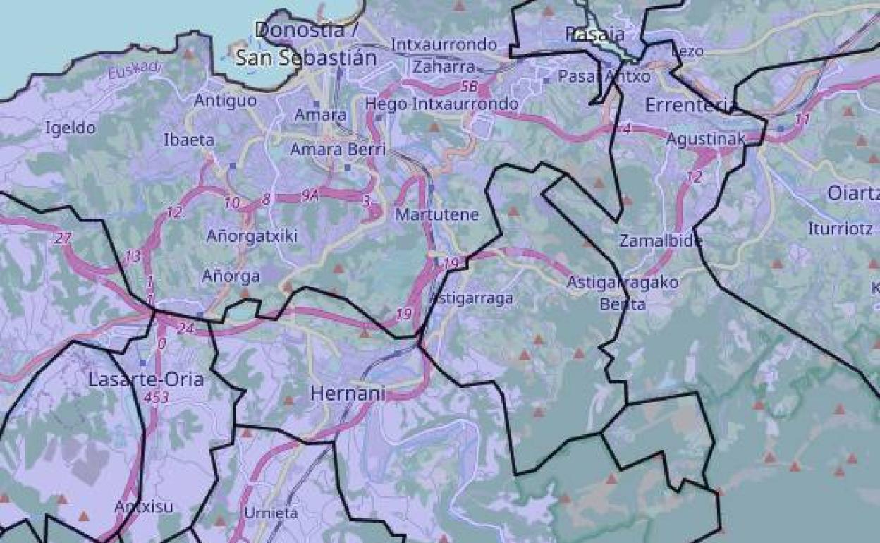 Covid-19 Gipuzkoa: Los límites de cada municipio