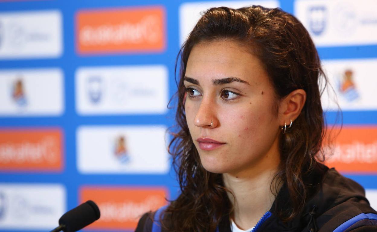 Nahikari García, este miércoles en Zubieta. 