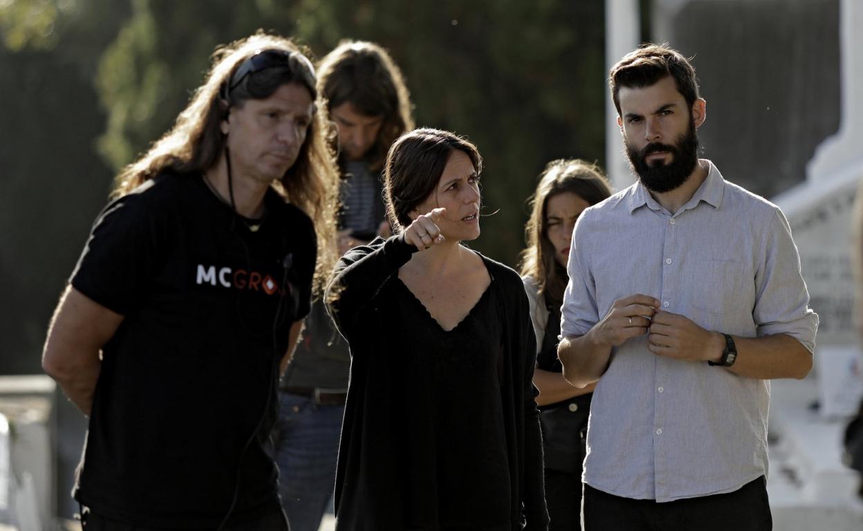 Imanol Rayo, durante el rodaje de su película 'Hil kanpaiak'. 