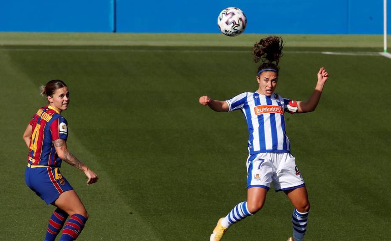 Nahikari García, en el choque ante el Barcelona. 