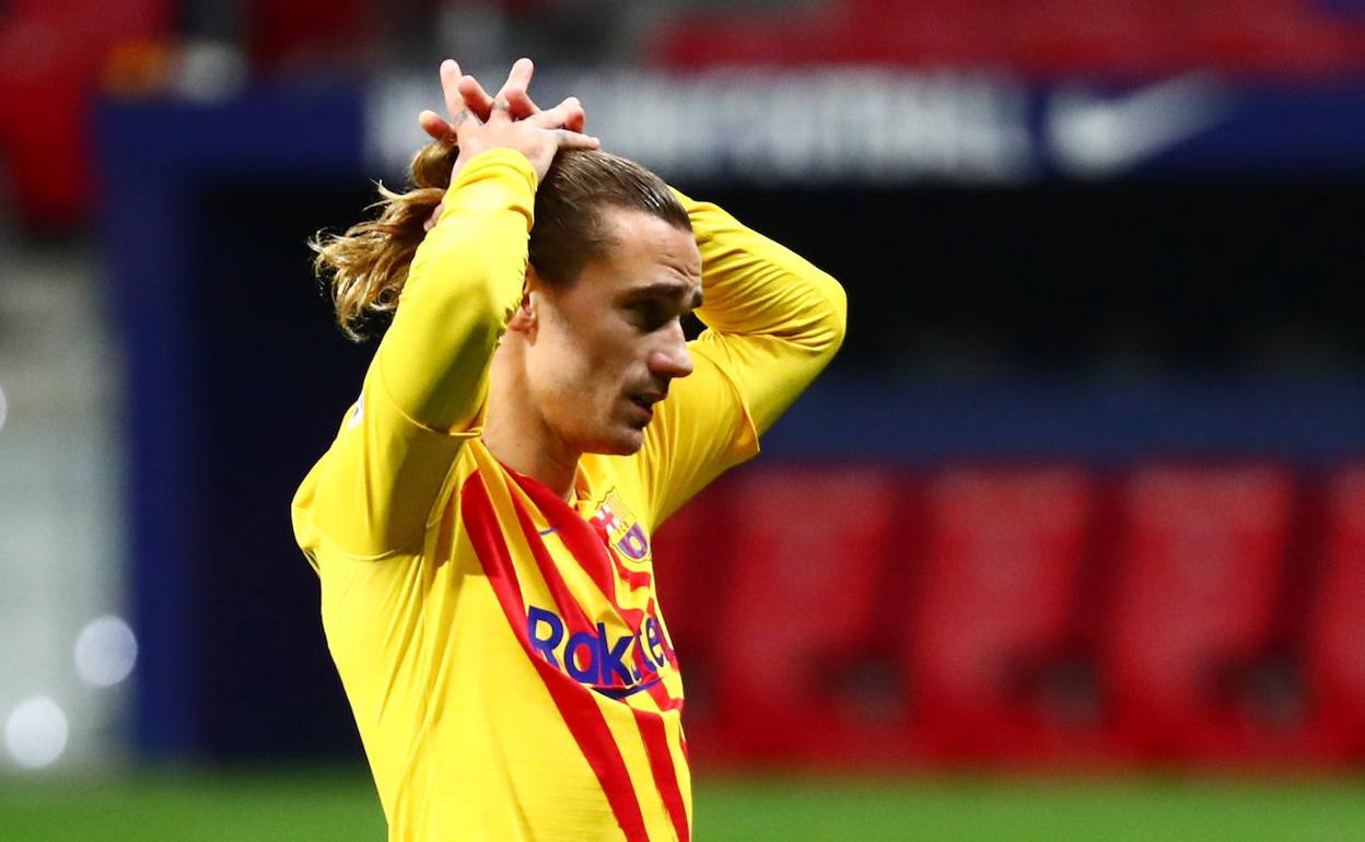 Antoine Griezmann, en el choque ante el Atlético. 