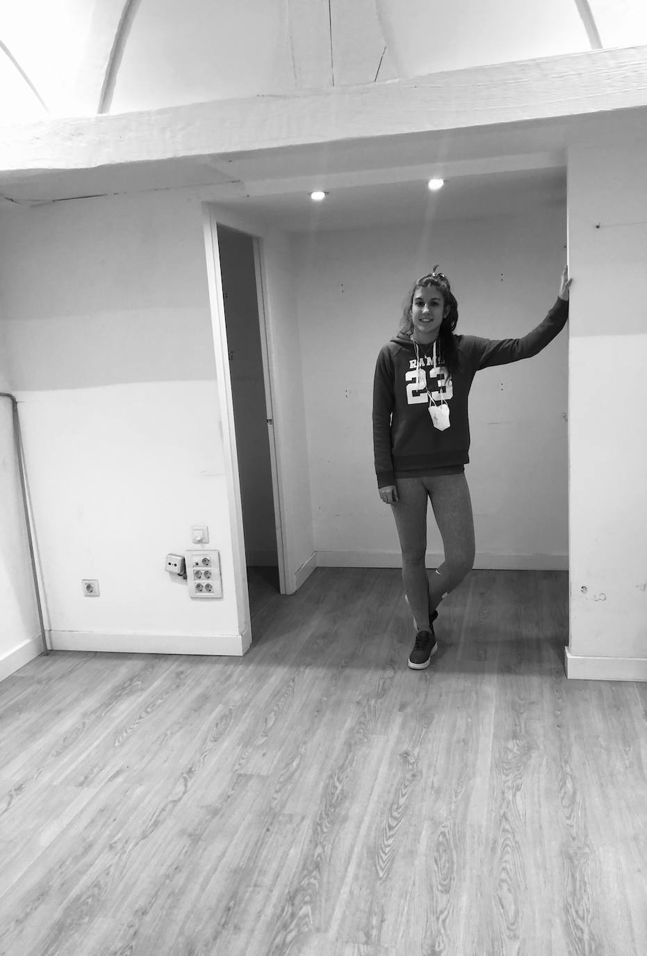 Oihane Lasala, tras vaciar 'Mosquito blue', el pasado 14 de noviembre.