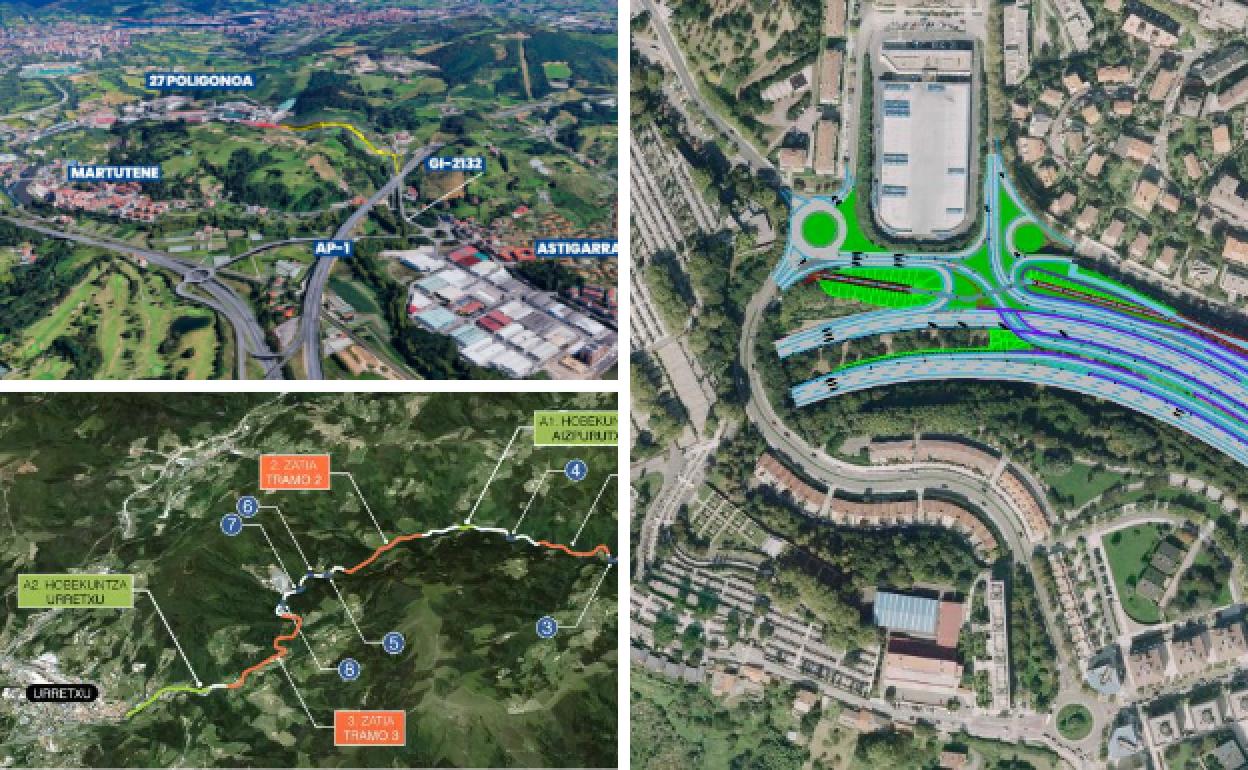Las obras del nuevo acceso a Donostia, del polígono 27 y de la Azkoitia-Urretxu se iniciarán en 2021