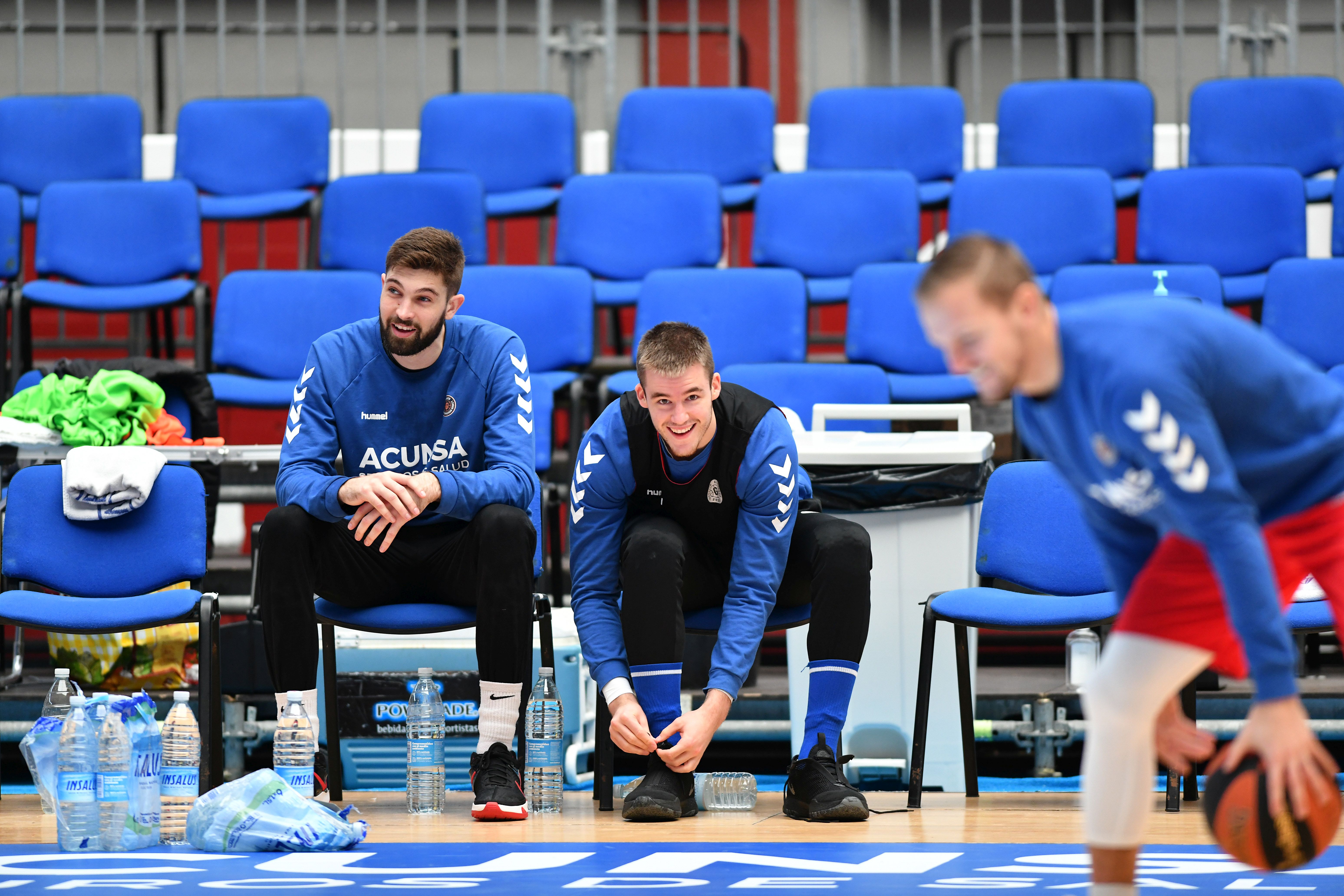 Los jugadores del GBC entrenan en Illunbe.