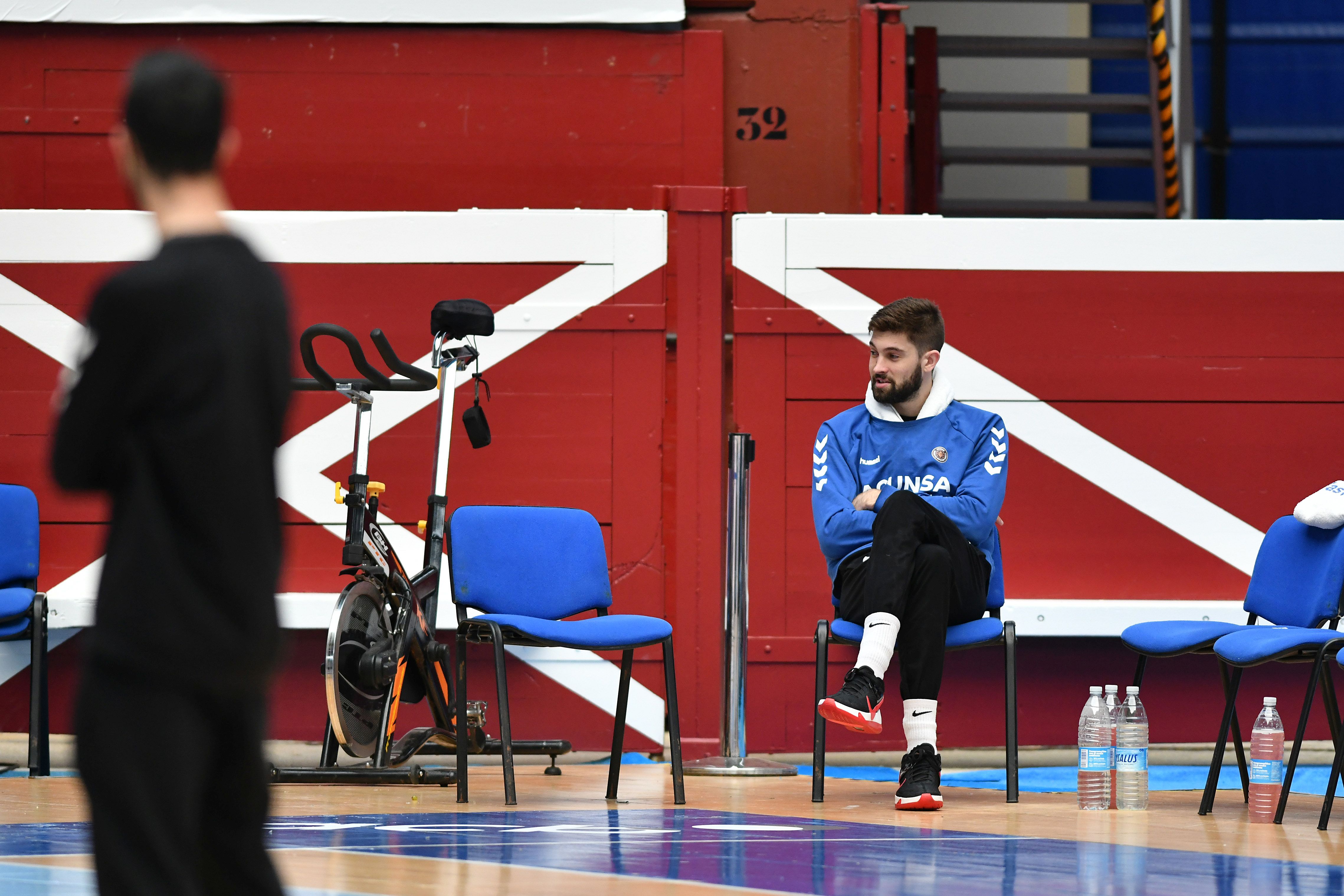 Los jugadores del GBC entrenan en Illunbe.