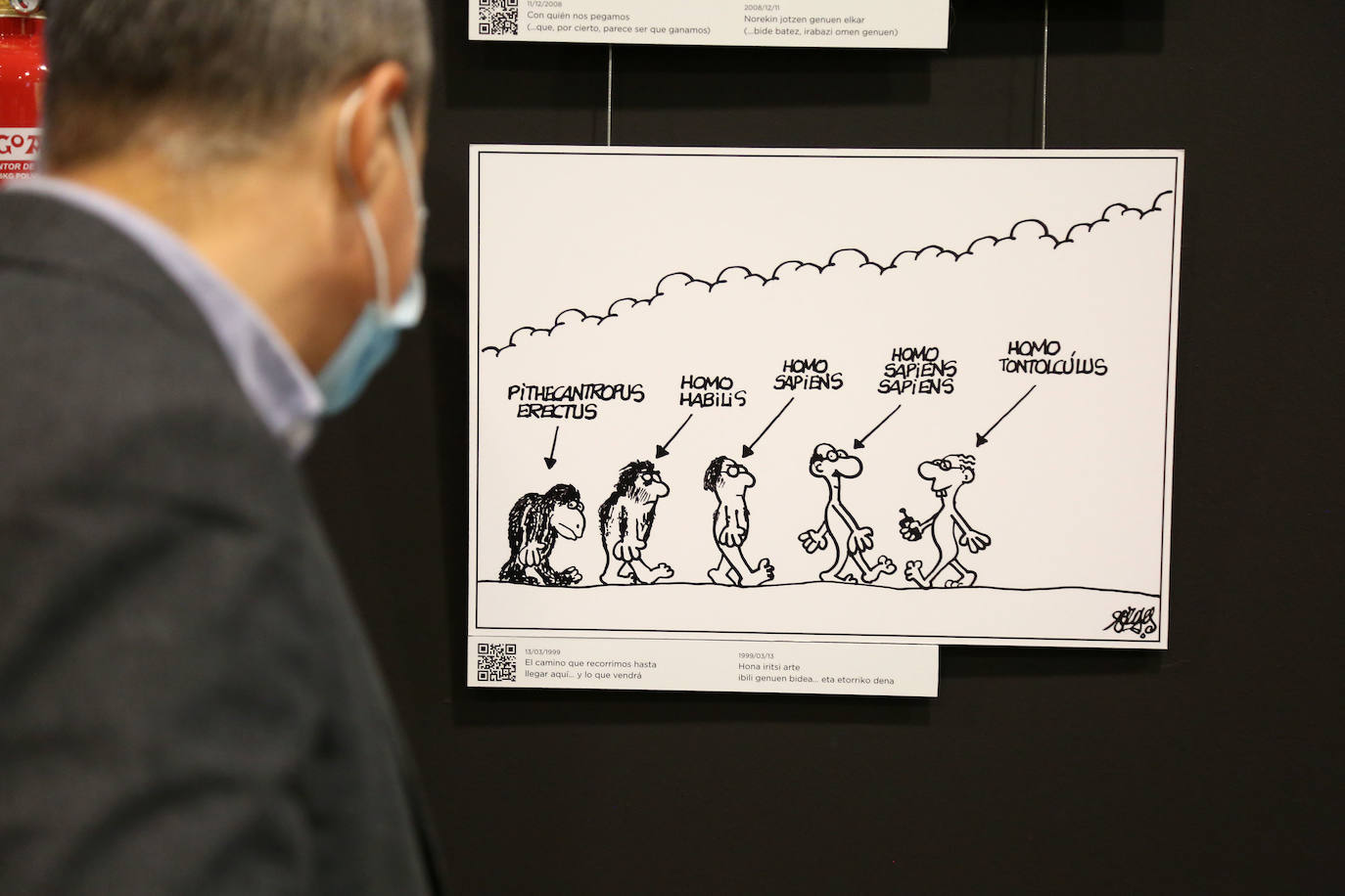 El museo de la ciencia Eureka! de San Sebastián acoge desde este miércoles una exposición de viñetas de Forges relacionadas con las actividades científicas y la tecnología. Se trata de una iniciativa promovida por el Consejo Superior de Investigaciones Científicas (CSIC) con el doble propósito de rendir un homenaje al popular humorista, que falleció en febrero de 2018, y propiciar al mismo tiempo un acercamiento del espectador a la ciencia a través del humor.