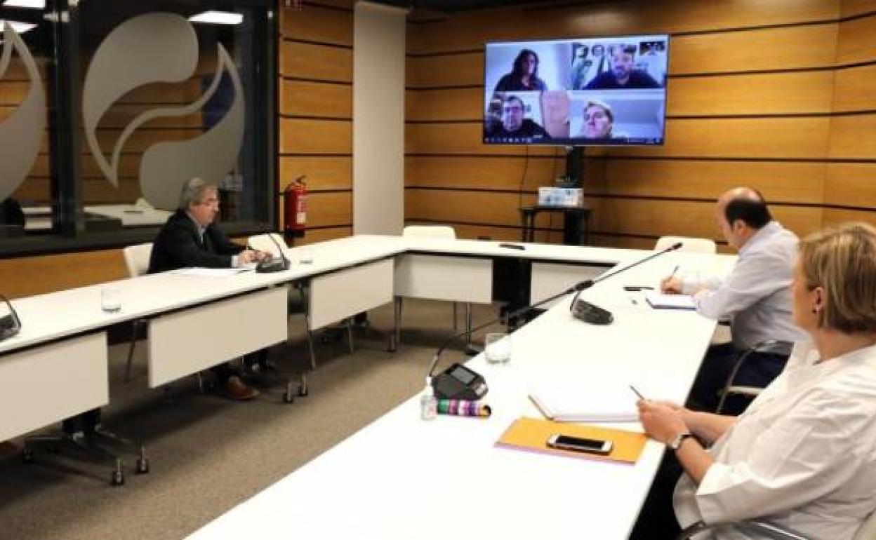 Reunión del EBB al inicio de la pandemia.