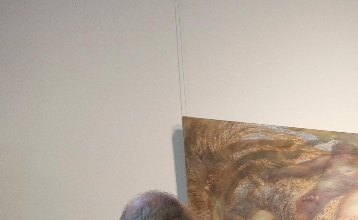 Edorta Kortadi y Cristina de la Fuente presentaron la obra de Ushijima en el Museo Diocesano. 