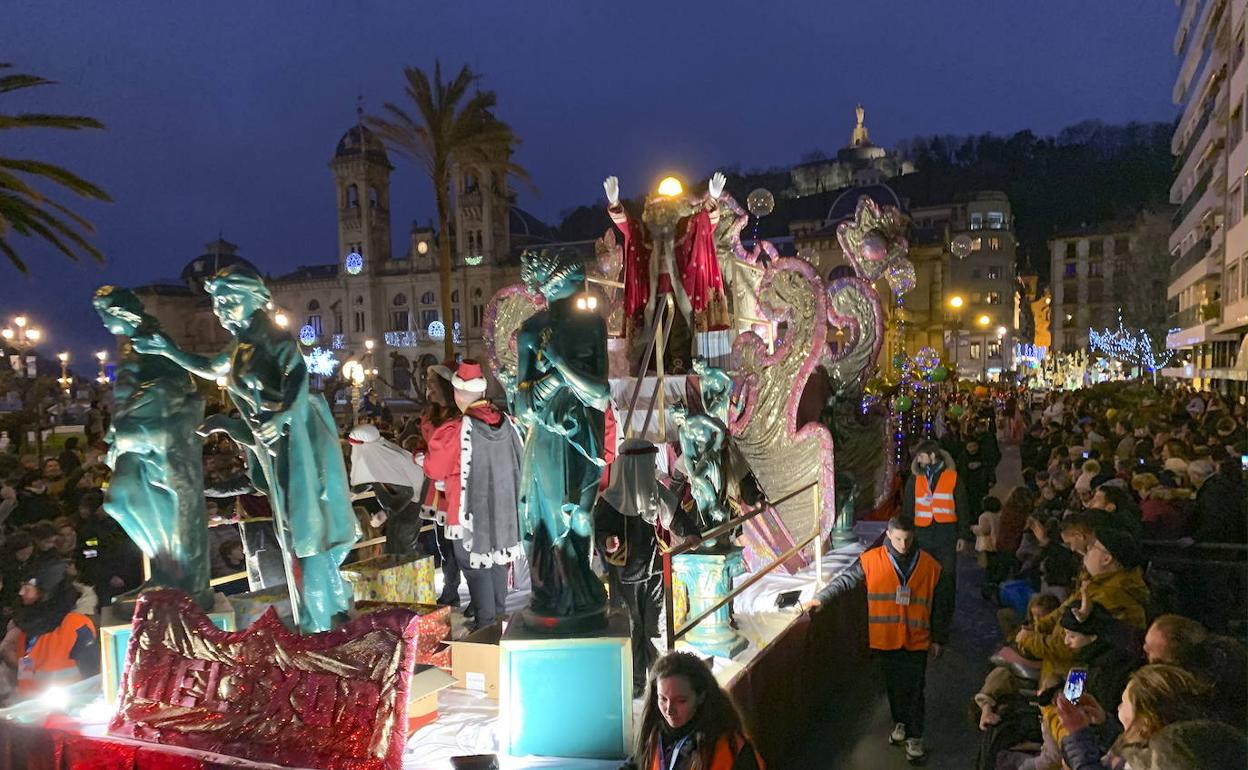 Cabalgata de Reyes el pasado año en San Sebastián.