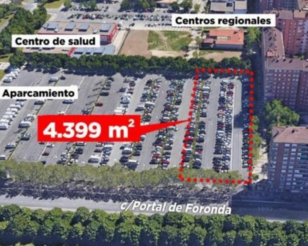 La nueva parcela se ubica entre los centros regionales y el de salud. 