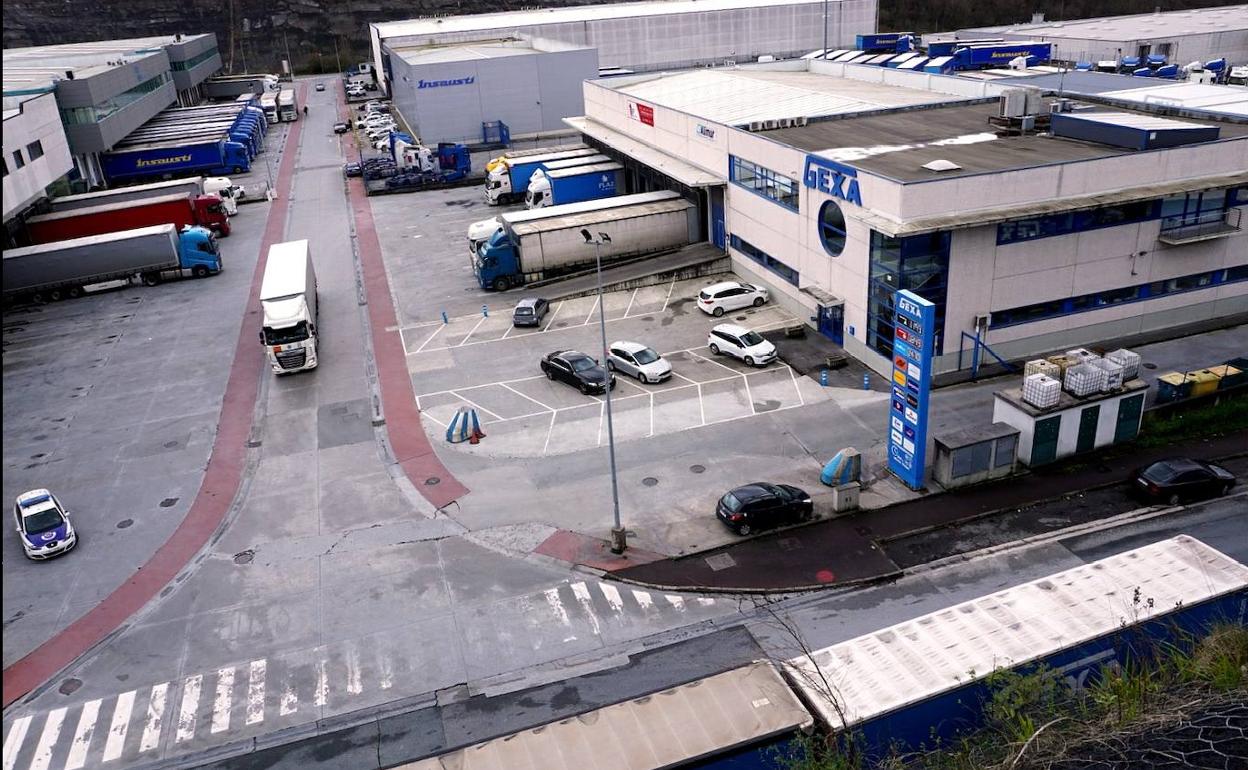 Imagen del polígono Lanbarren donde se han localizado los restos.