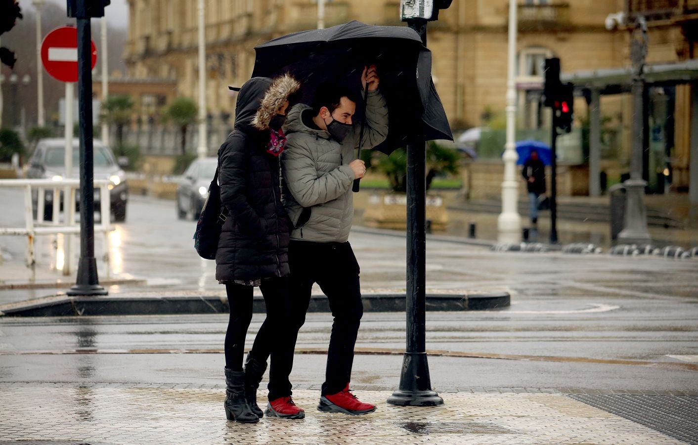 Imágenes del temporal en Donostia