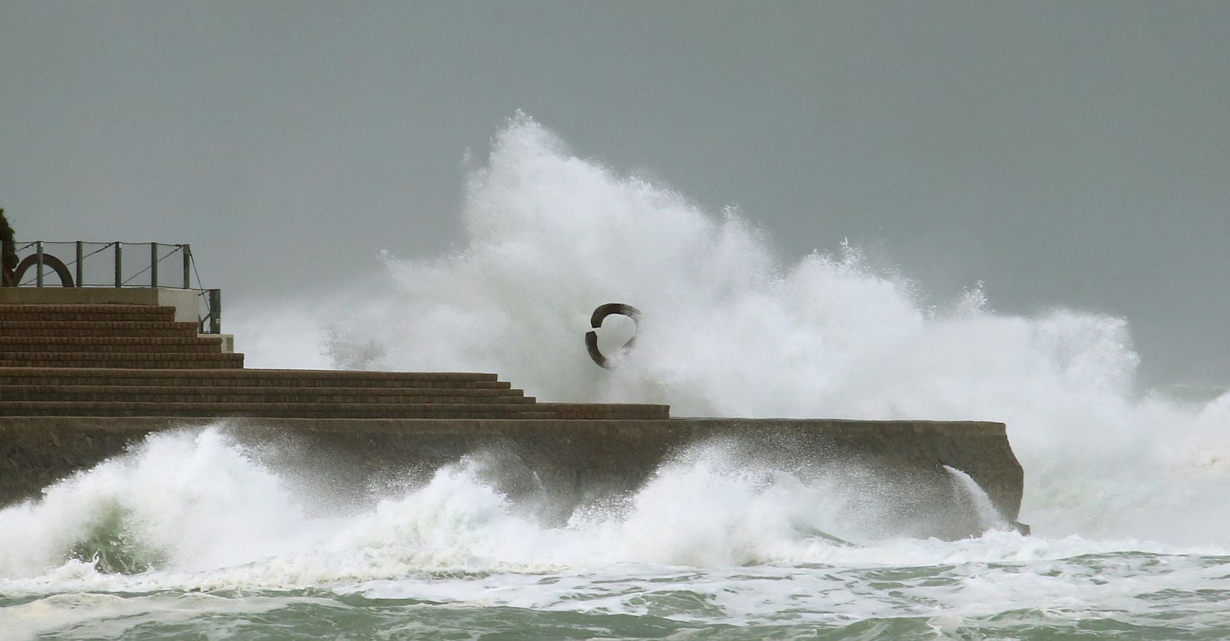 Imágenes del temporal en Donostia