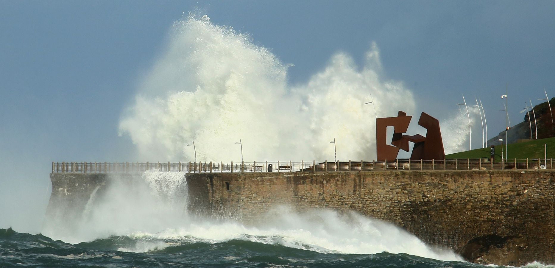 Imágenes del temporal en Donostia