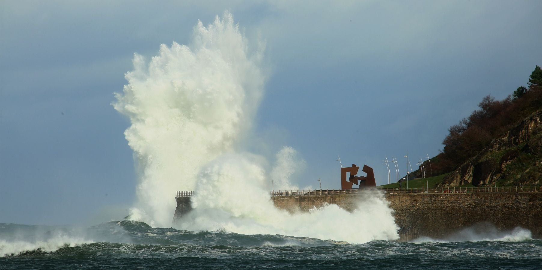 Imágenes del temporal en Donostia