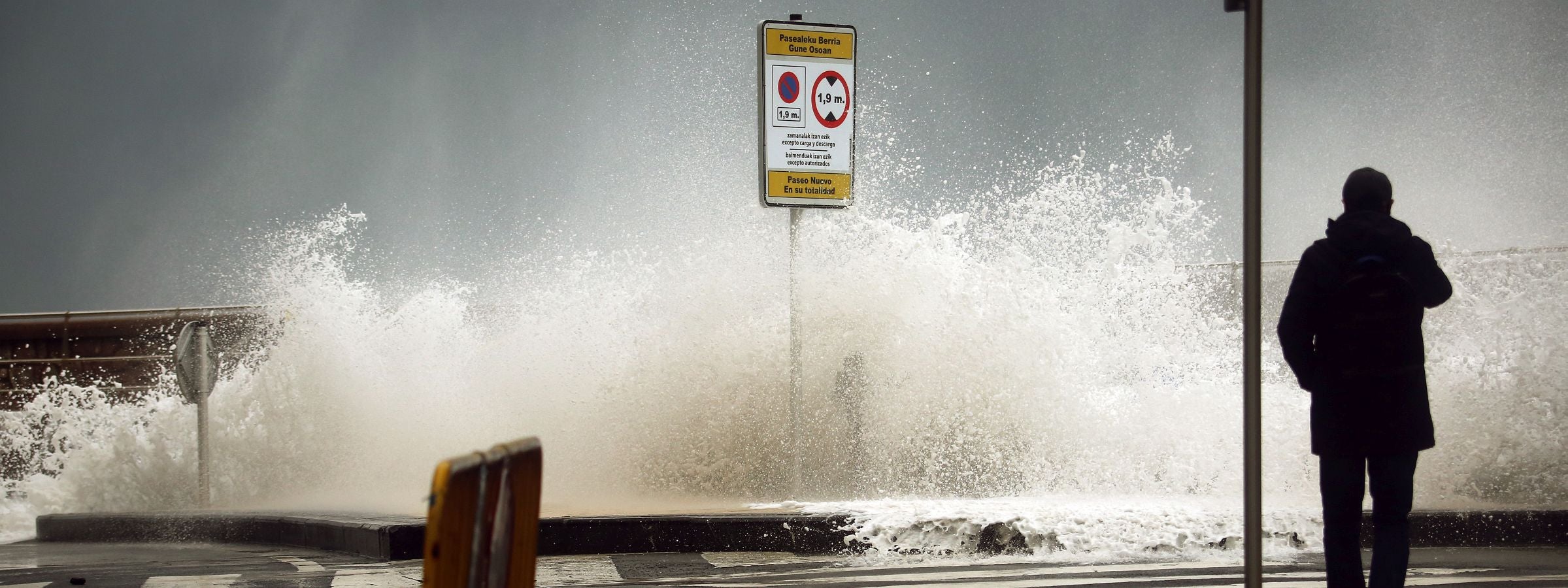 Imágenes del temporal en Donostia