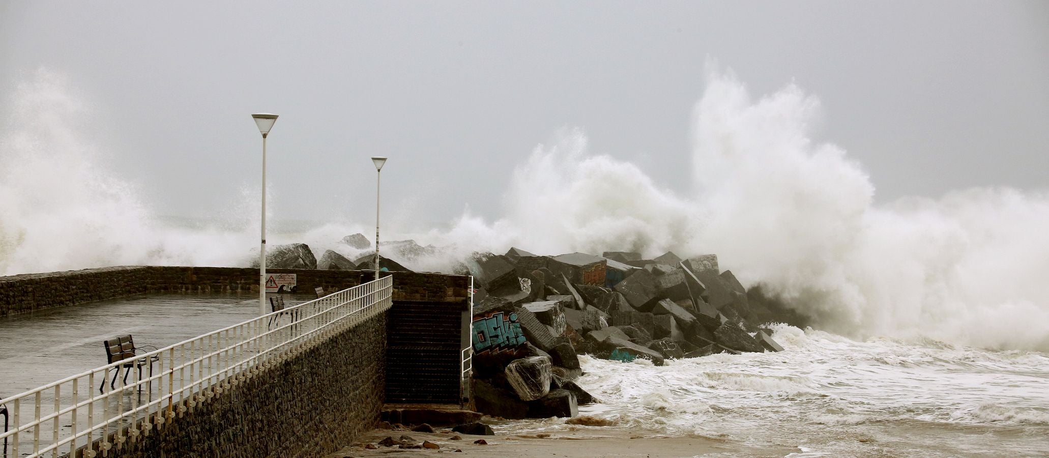Imágenes del temporal en Donostia