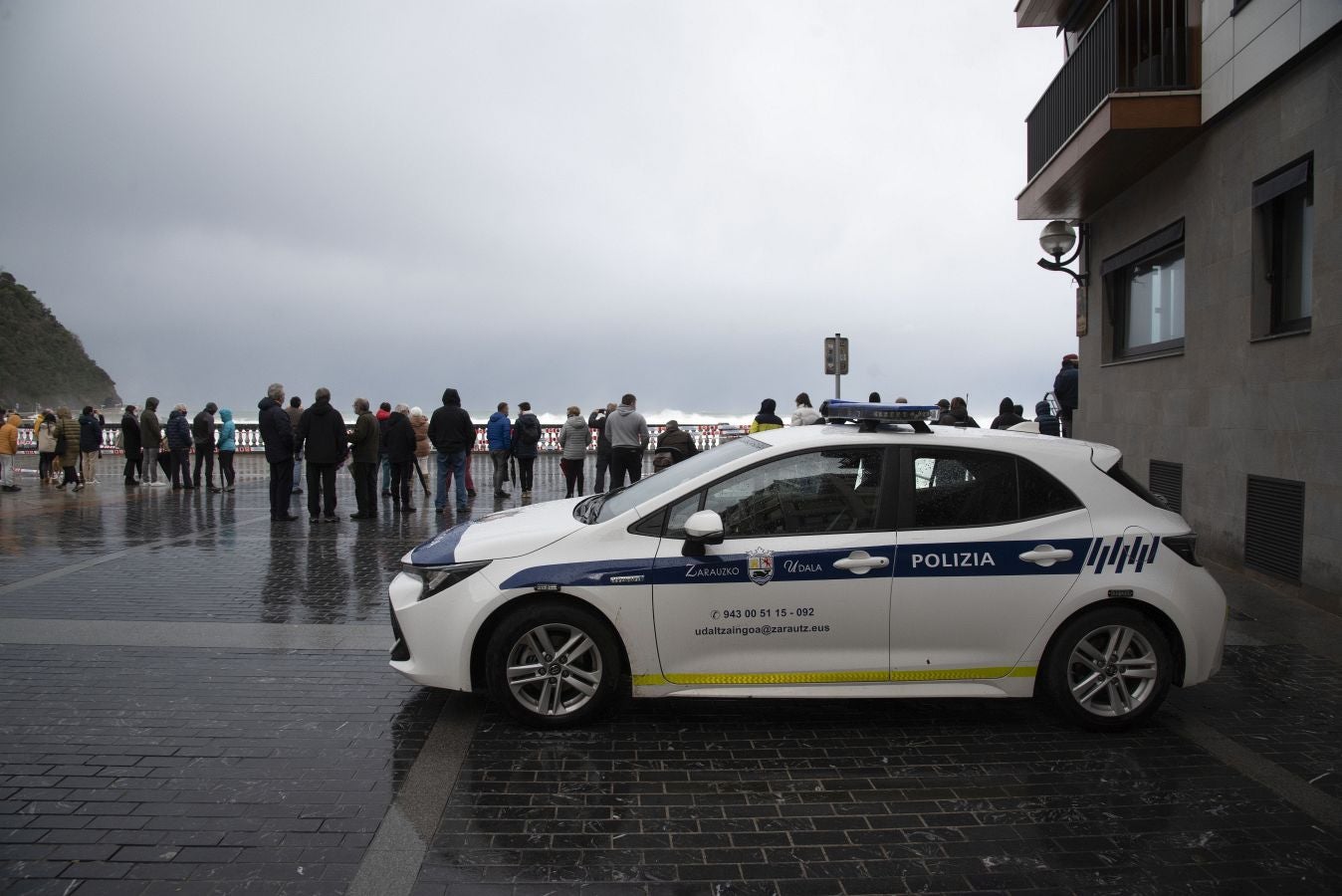 Imágenes del temporal en Zarautz