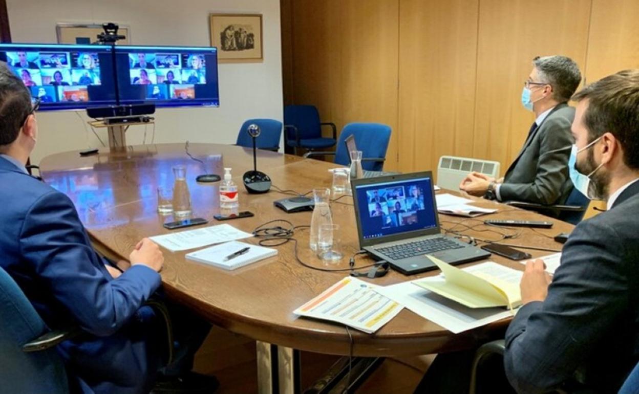La Mesa Interinstitucional de Turismo se celebró ayer de forma telemática. 