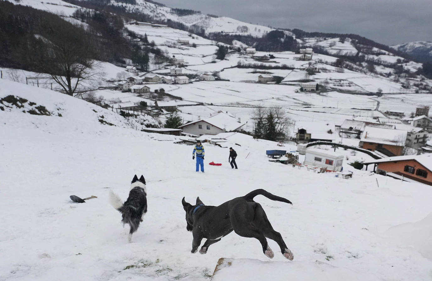 Los termómetros han marcado mínimas por debajo de los cero grados en buena parte de Gipuzkoa. La mínima la ha vuelto a marcar esta pasada madrugada Berastegi con -7,1 grados