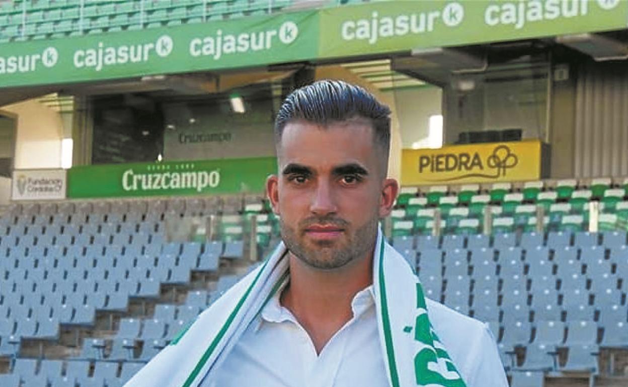 Alain Oyarzun, en el Nuevo Arcángel, donde juega el Córdoba, su equipo y rival mañana de la Real.