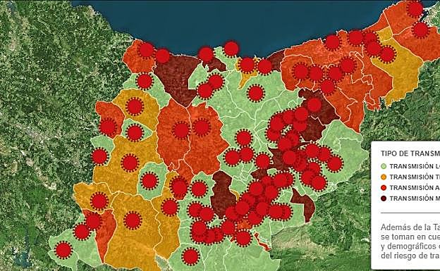 Gráfico. Consulta la incidencia del Covid en cada localidad de Gipuzkoa