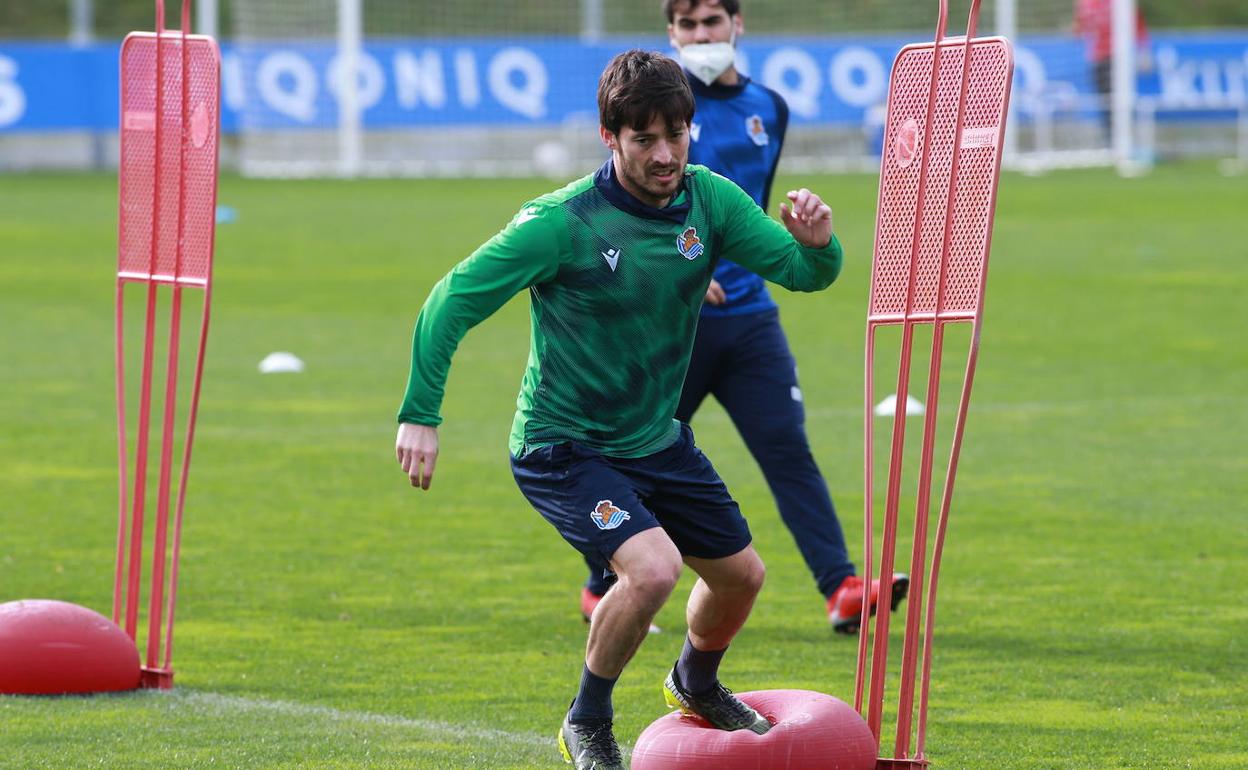 Silva seejercita en Zubieta en una imagen de archivo. 