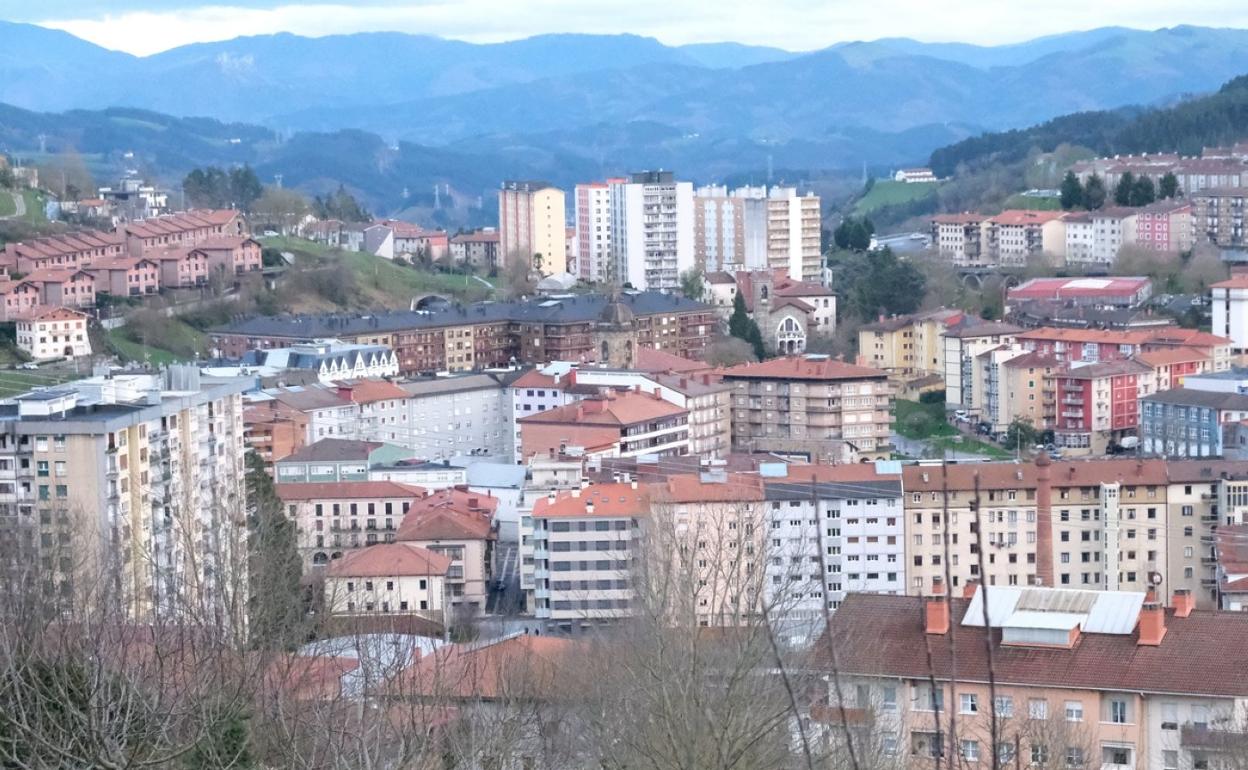 Vista de Zumarraga y Urretxu que conforman un único núcleo urbano. 