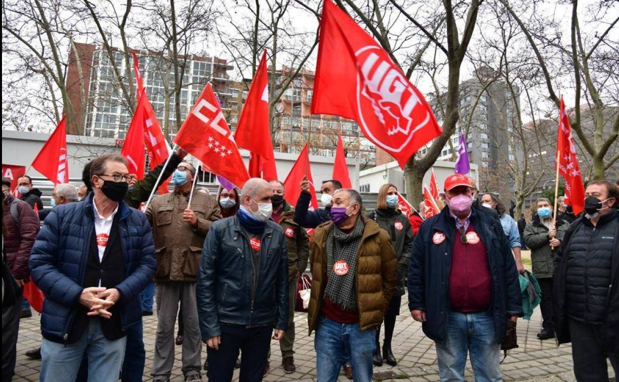 Unai Sordo, secretario general de CC OO, y Pepe Álvarez, secretario general de UGT 