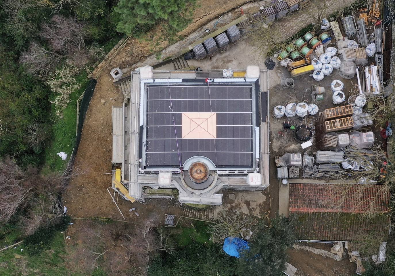 Así ha quedado la isla tras los trabajos, a vista de dron