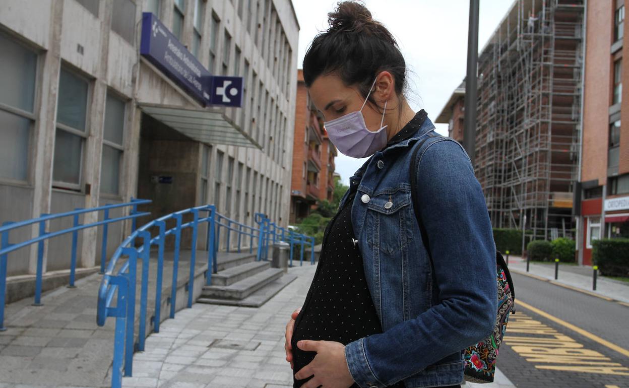 Una mujer embarazada durante la pandemia en Euskadi.