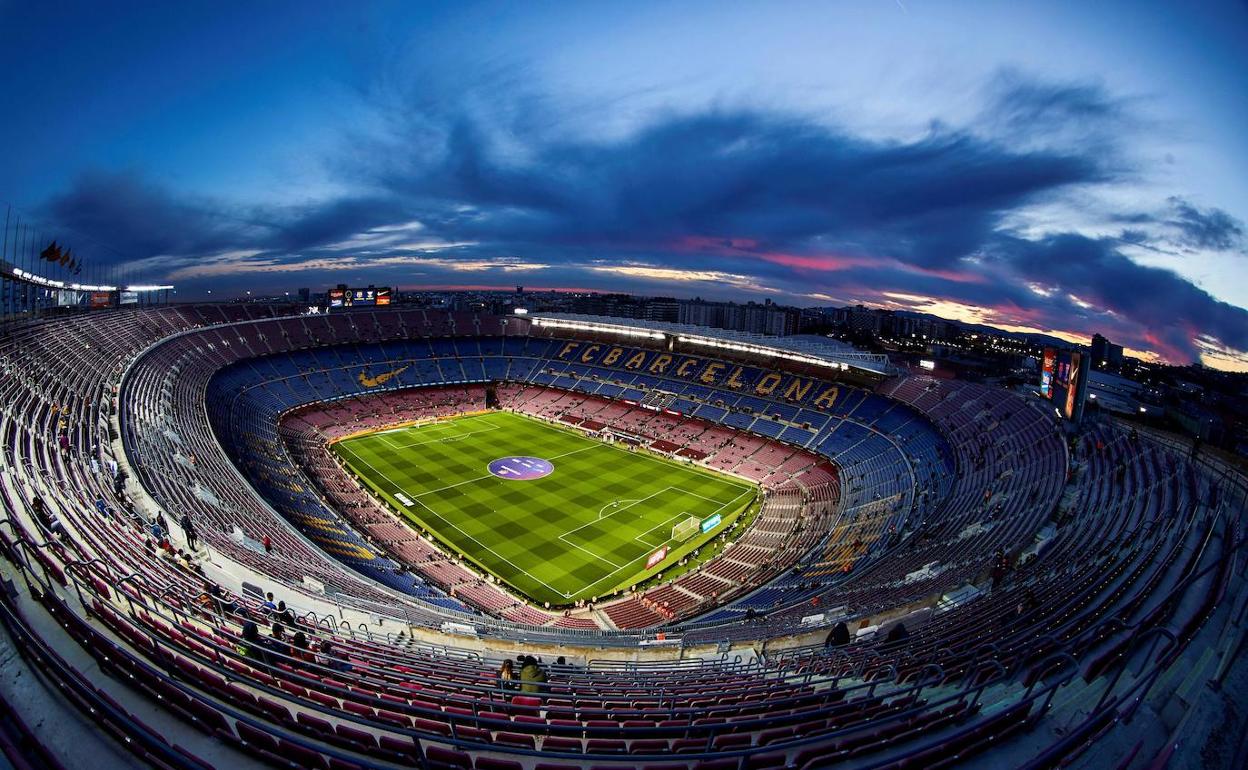 Vista aérea del Camp Nou. 