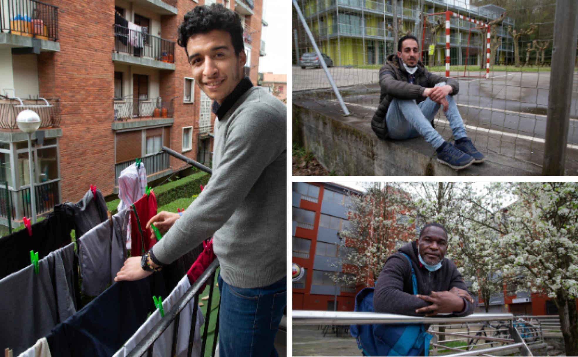 Yassine Khouader en la vivienda en la que ha conseguido una habitación de alquiler