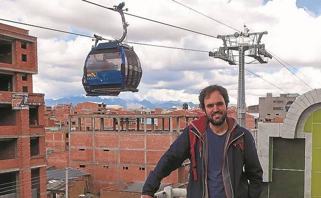 El donostiarra Borja Arrue, en La Paz, Bolivia, en febrero de 2020. 