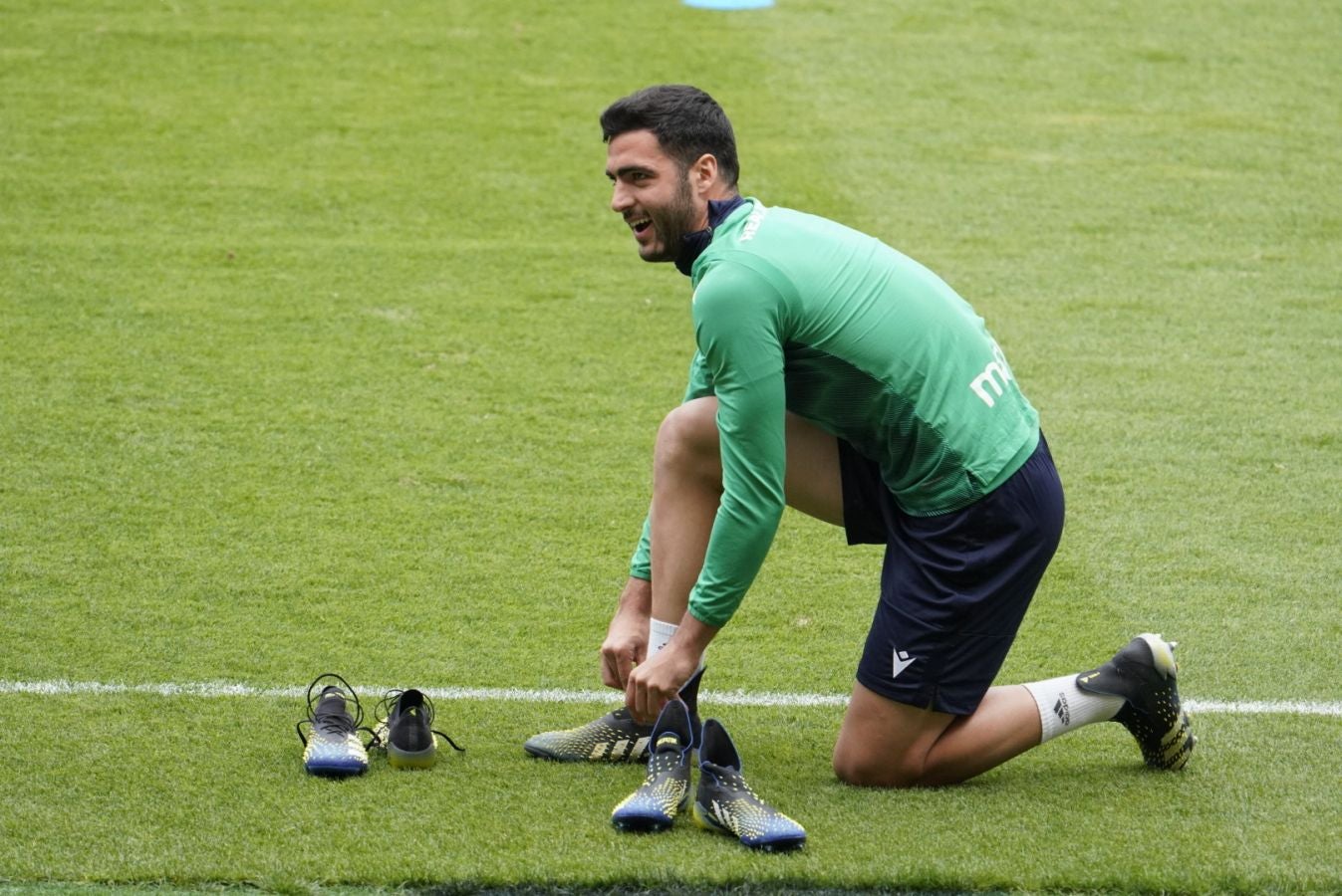 Los jugadores de Imanol Alguacil han tenido una primera toma de contacto con la sede de la final de la Copa del Rey