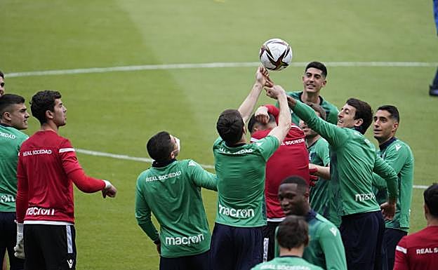 Galería. Las imágenes del entrenamiento de la Real.