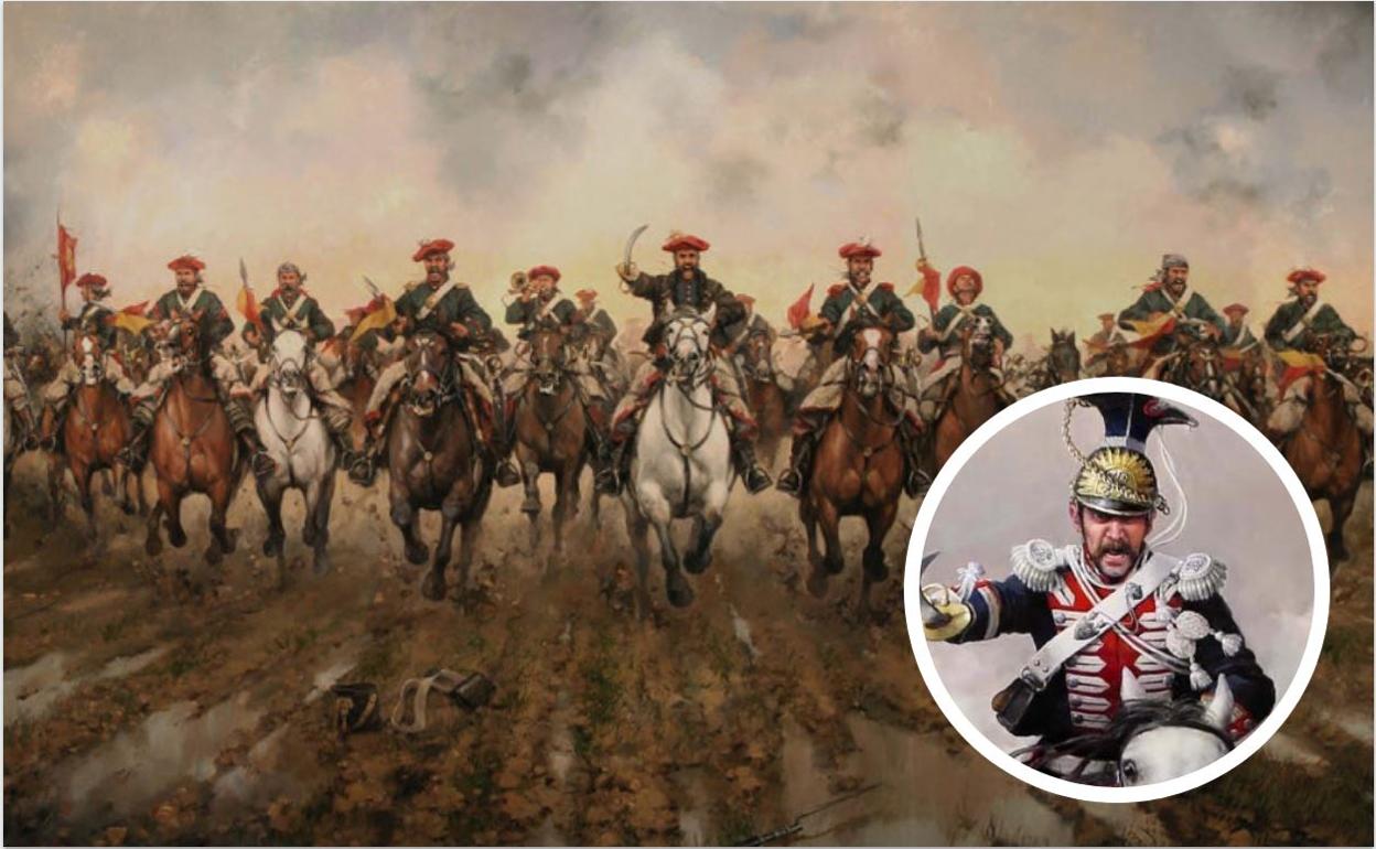 Diego de León en un retrato de Augusto Ferrer-Dalmau que se reproduce en la portada del libro. 