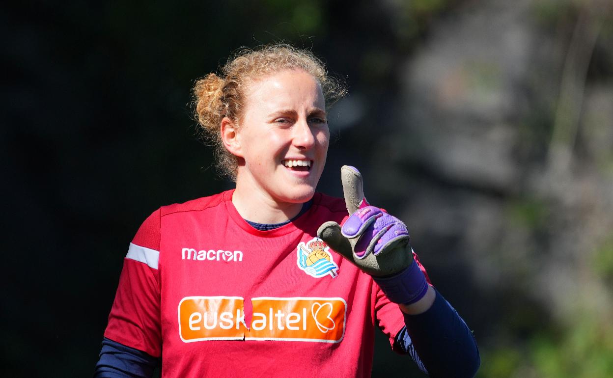 Mariasun Quiñones, durante un entrenamiento.