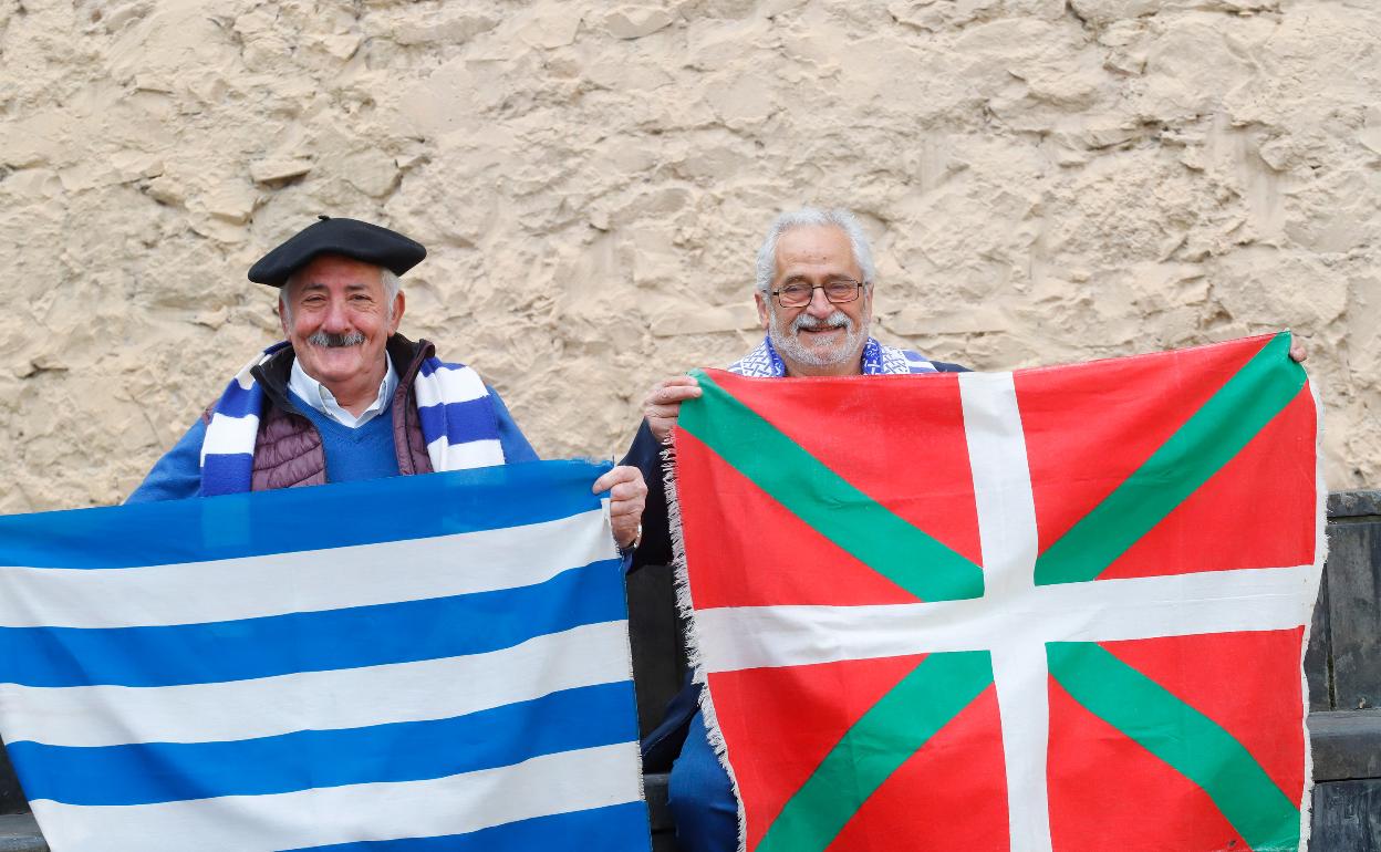 Roberto Merino y Jesús Etxaniz, ayer en