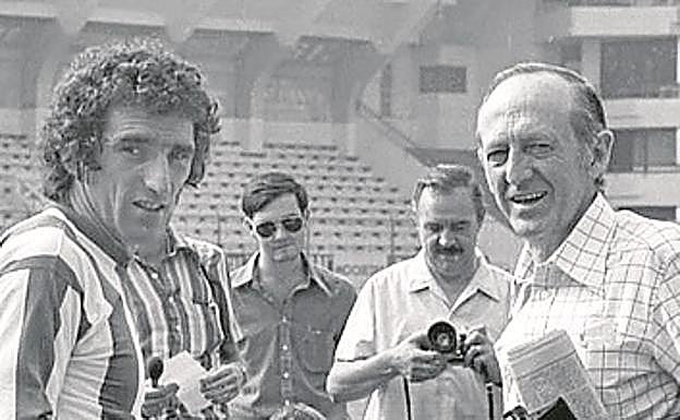 Juan Mari Anza en la presentación de Amiano.