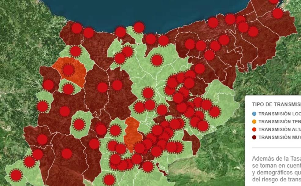 Más de la mitad de los municipios guipuzcoanos en rojo reduce la incidencia del virus