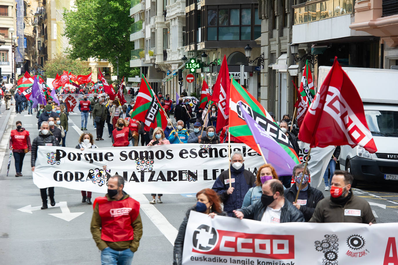 Fotos: Movilización contenida por el Primero de Mayo