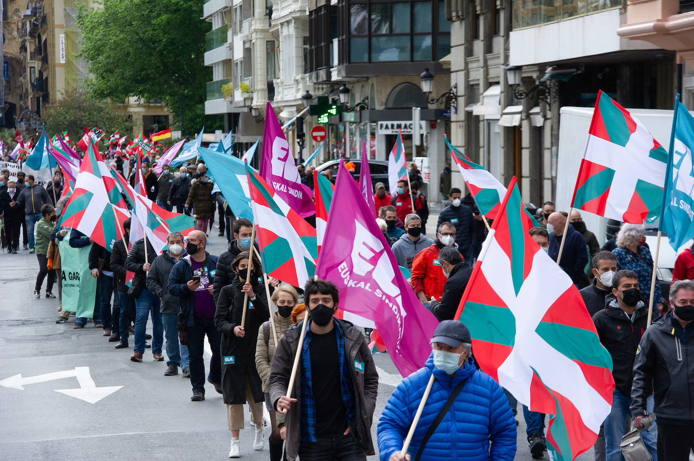 Fotos: Movilización contenida por el Primero de Mayo