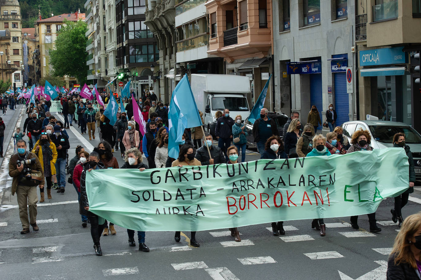 Fotos: Movilización contenida por el Primero de Mayo