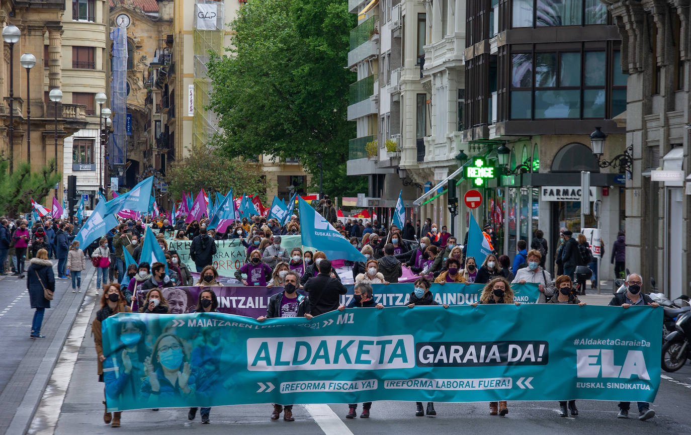 Fotos: Movilización contenida por el Primero de Mayo
