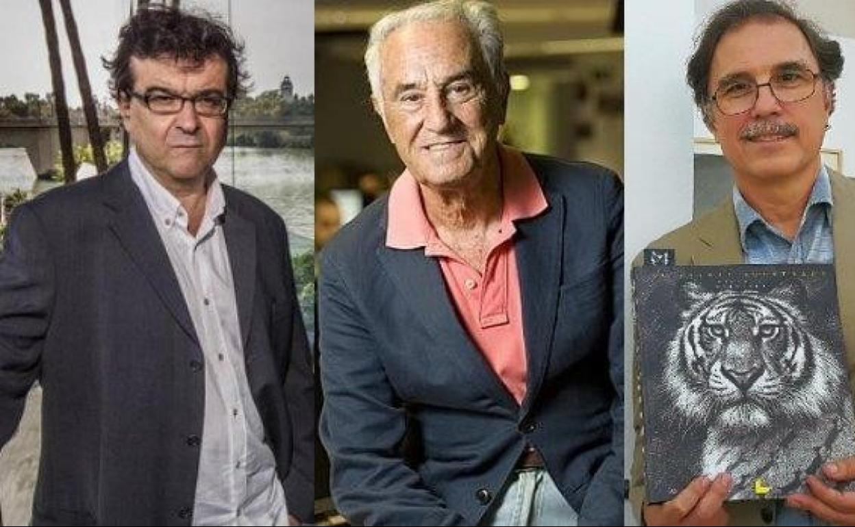 De izquierda a derecha, Javier Cercas, José María Carrascal y Ricardo 