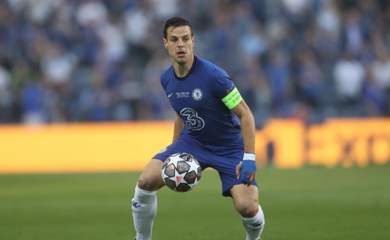 César Azpilicueta, durante la final contra el Manchester City. 