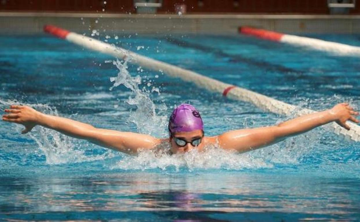 Maider Redin en una competición en Paco Yoldi. 