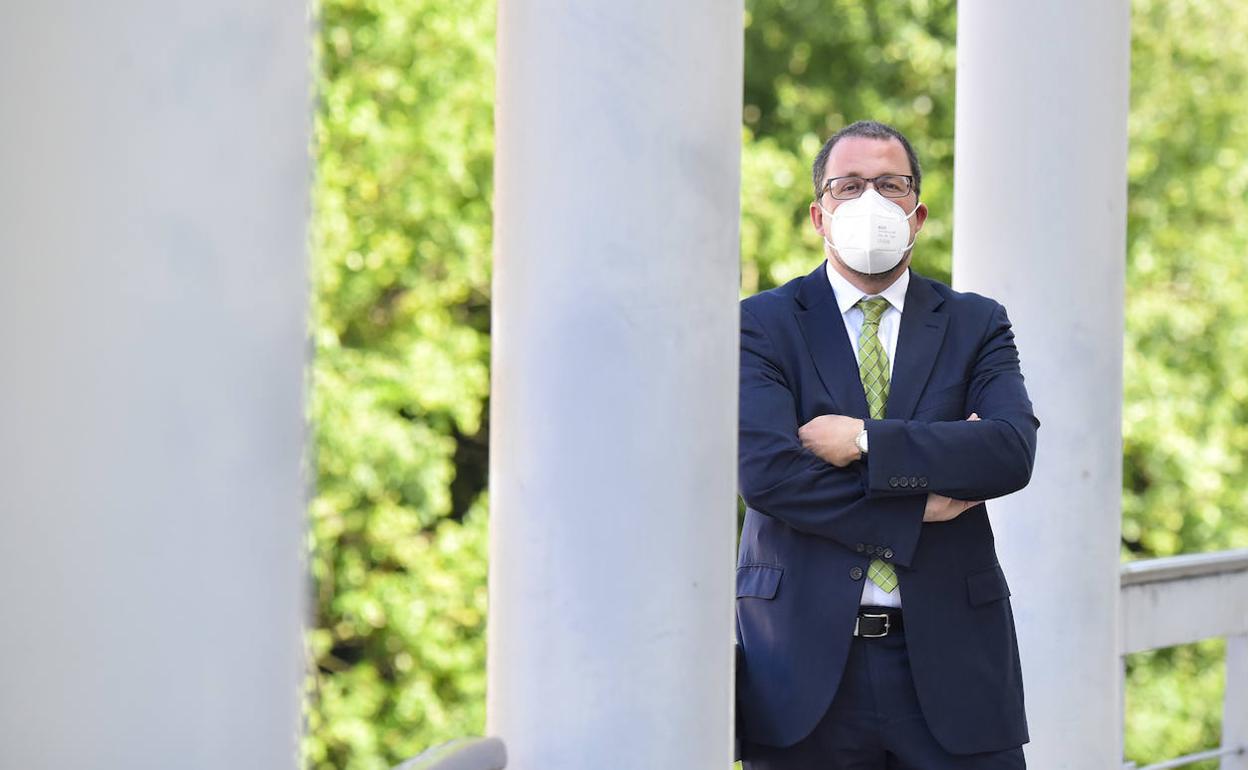 El secretario general de Industria, Raül Blanco, en el parque tecnológicode Miramón, el pasado miércoles.